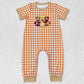 Baby Infant Girls Rompers Turkey Thanksgiving Checkered Short Sleeve Rompers SR1886