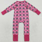 Baby Girls Rompers Fall Halloween Pumpkins Candy Zipper Footie Rompers LR2467 8.16