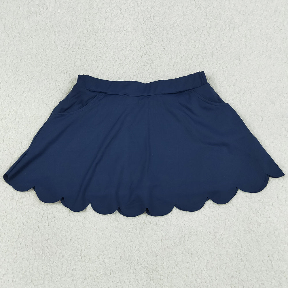 Baby Girls Navy Pockets Yoga Active Scallop Skirt Shorts Bottom GLK0236