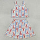 Baby Girls Clothes Bows Crayfishes Stripe Vest Top Skirt Short Yoga Active Clothes Sets GSD3626