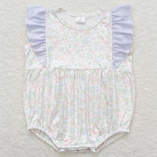 Baby Girls Romper Flowers Bows Ruffle Summer Rompers SR1351