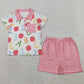 Baby Girls Clothes Apples ABC Tunic Checked Ruffle Shorts Back to School Sets GSSO3258