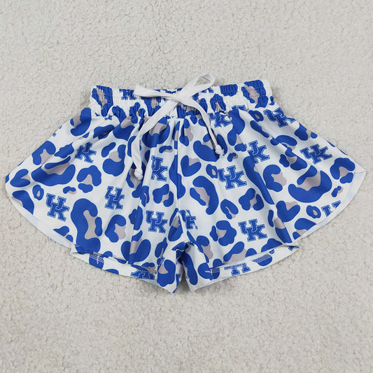 Baby Girls Shorts Blue Leopard UK Yoga Active Team Shorts Bottom SS0812