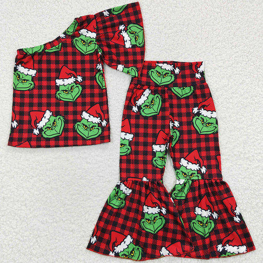 Boutique Baby Girls Clothes Christmas Girls Bell Bottom Outfits GSPO0654