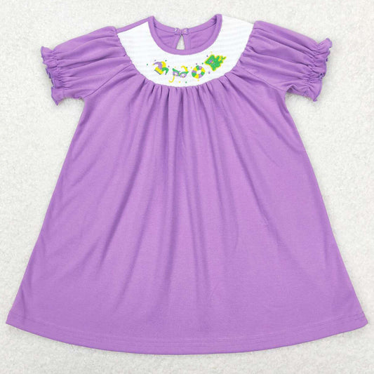 Mardi Gras Baby Girls Dress Short Sleeve Dresses GSD0502