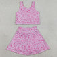 Baby Girls Clothes Football Athletic Active Wear Top Shorts Skirts Sets GSD1468