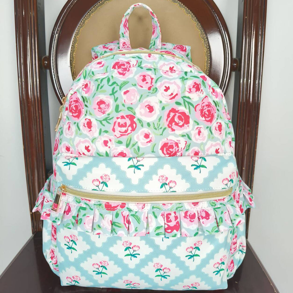 Baby Girls Backpacks Children Pink Flowers Back Bags BA0100