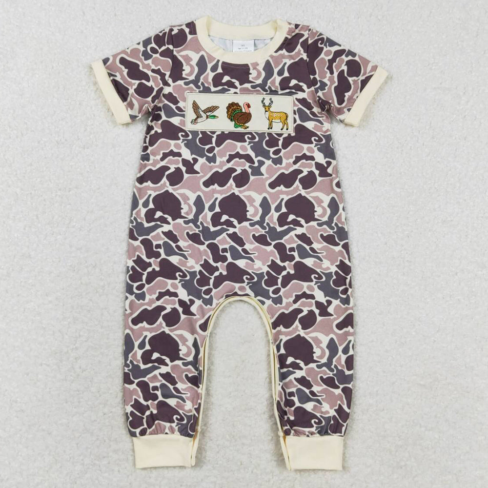 Baby Infant Boys Rompers Camo Duck Turkey Deer Buttons Rompers SR1901