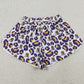Adult Women Shorts Leopard LSU Tigers Team Yoga Active Butterfly Shorts Bottoms SS0811