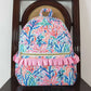 Fashion Kids Girls Backpacks Pink Blue Flowers Backpack BA0185