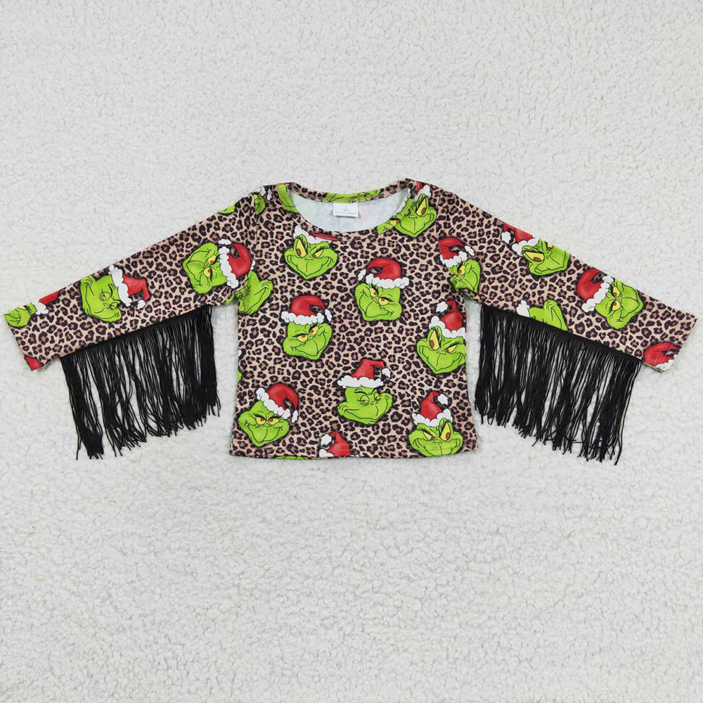 Christmas Baby Girls Clothes Tassel Shirts Tops GT0190