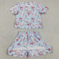 Sibling Baby Girls Bows Baseballs Softballs Top Skirt Short Team Yoga Active Scallop Clothes Sets