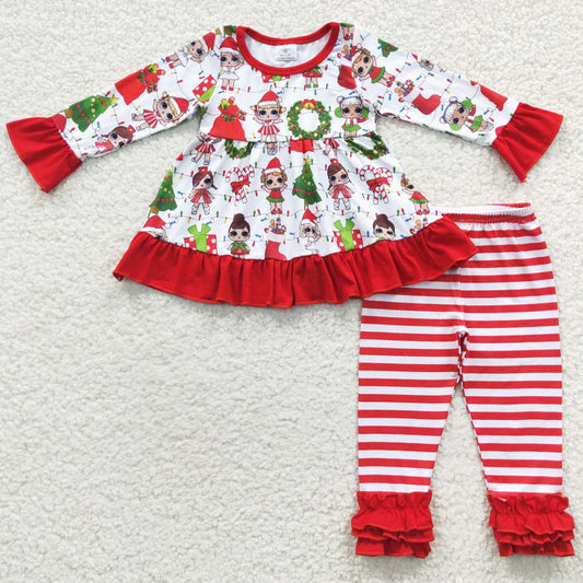 Christmas Baby Girl Clothes Long Sleeve Set 6 A27-1