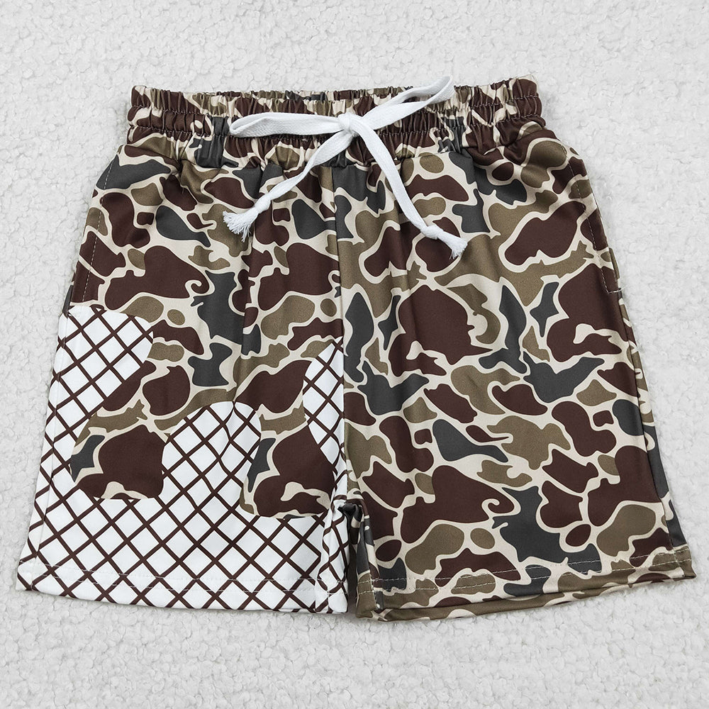 Baby Boys Shorts Dark Brown Camo Drip Team Shorts Bottom SS0650