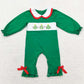 Baby Infant Girls Rompers Christmas Tree Green Smocked Rompers LR1119