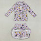 Baby Girls Mardi Gras Stripe Anchor Masks Zip Pullovers Skirt Shorts Yoga Active Clothes Set GLD1415 11.21
