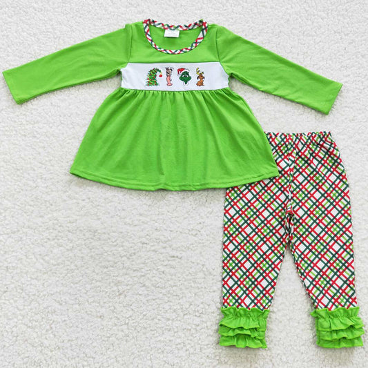 Hot Sale Baby Girl Clothes Christmas Boutique Outfits GLP0441