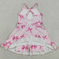 Baby Girls Clothes Strap Pink Bows Baseballs Activity Wear Yoga Knee Length Dresses GSD2567