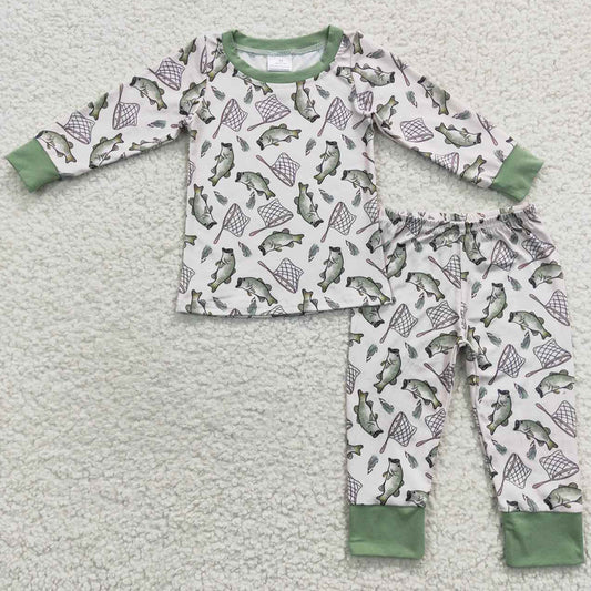 Boutique Kids Boys Pajamas Fish Print Sleepwear BLP0179