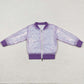 Baby Girls Coat Lavender Long Sleeve Sequin Jackets GT0559