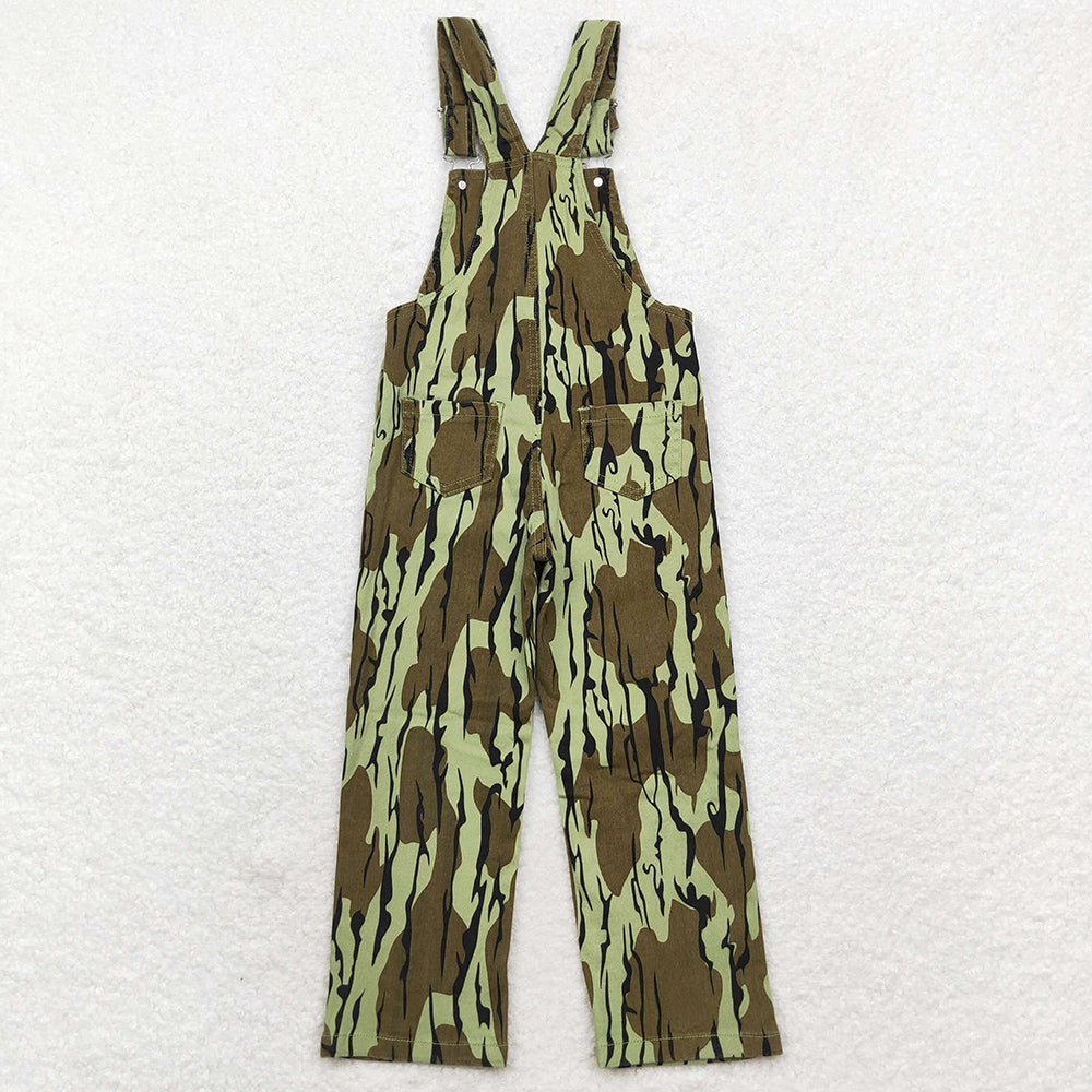 Baby Boys Kids Overalls Leaves Camo Denim Strap jumpsuits Overall P0534