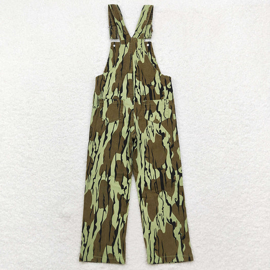 Baby Boys Kids Overalls Leaves Camo Denim Strap jumpsuits Overall P0534