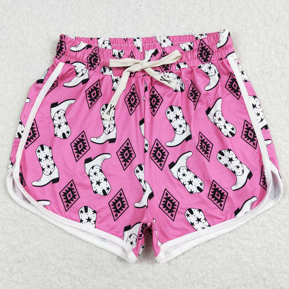 Western Mommy & Me Adult Women Shorts Kids Girls Shorts SS0126