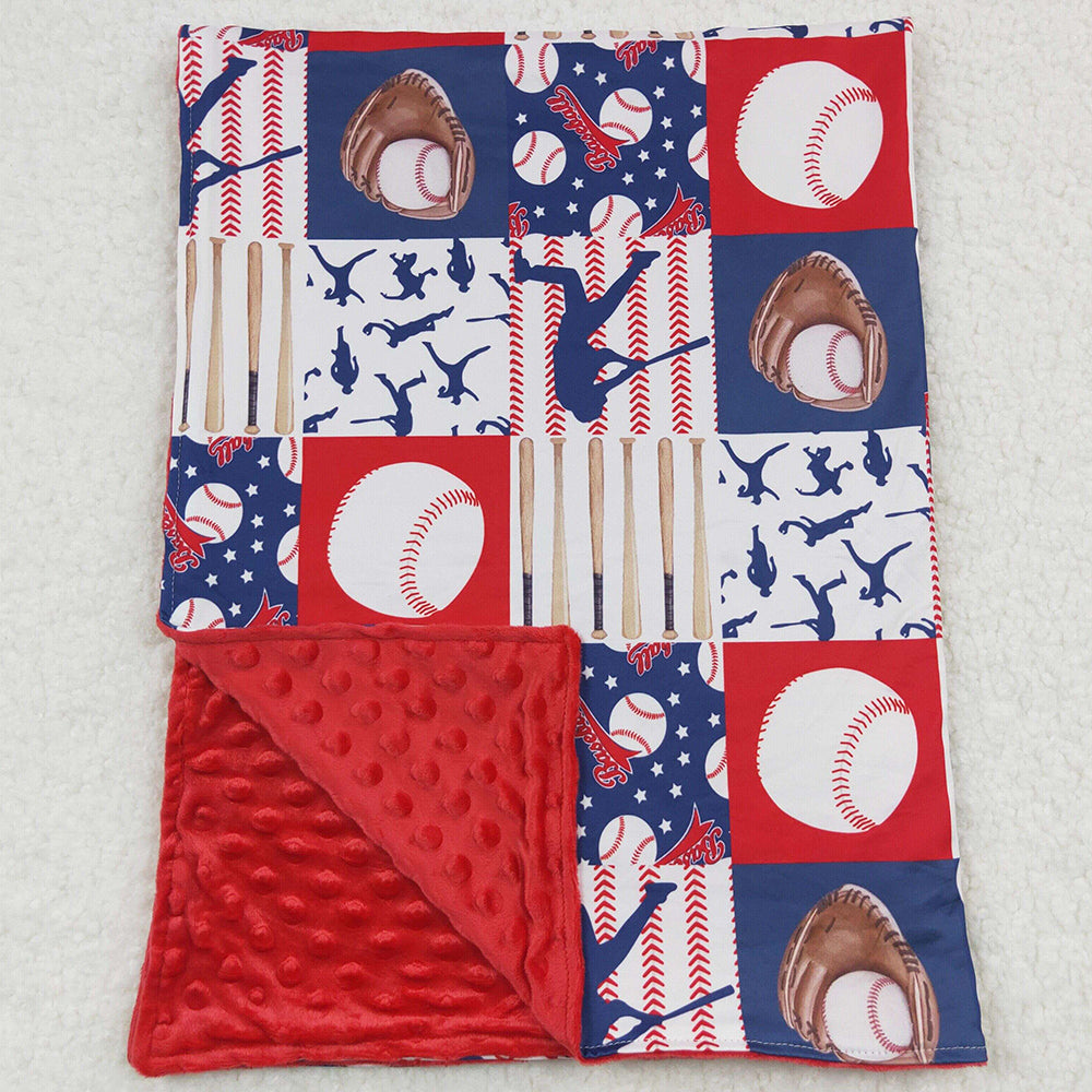 Boutique Kids Baby Blankets Baseball Print Cute Blankets BL0063