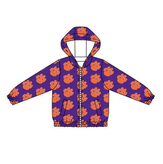 Preorder (moq 5)Baby Boys Purple Long Sleeves Pawl Plaid Hoodies Cardigan Jackets Top 7.24