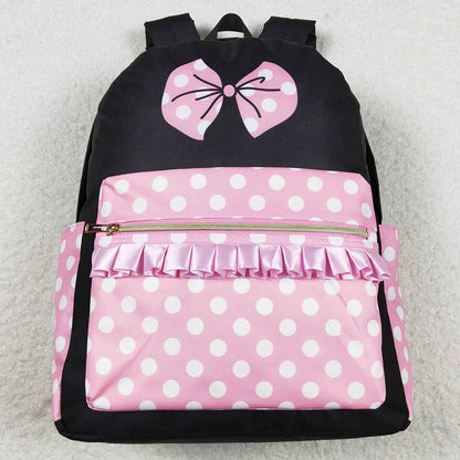 Kids Girls Backpacks Pink Bow Cartoon Backpack Back Bags BA0183