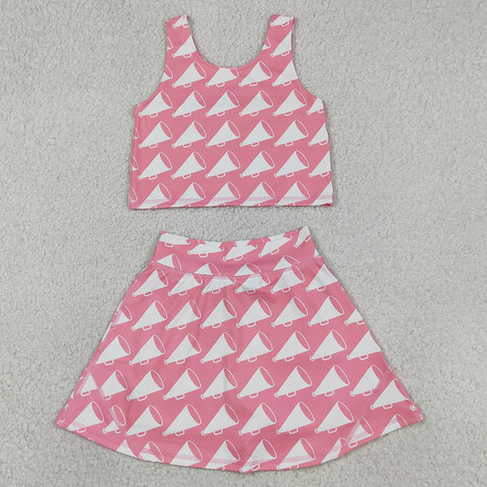 Baby Girls Clothes Cheer Athletic Active Wear Top Shorts Skirts Clothes Sets GSD1467