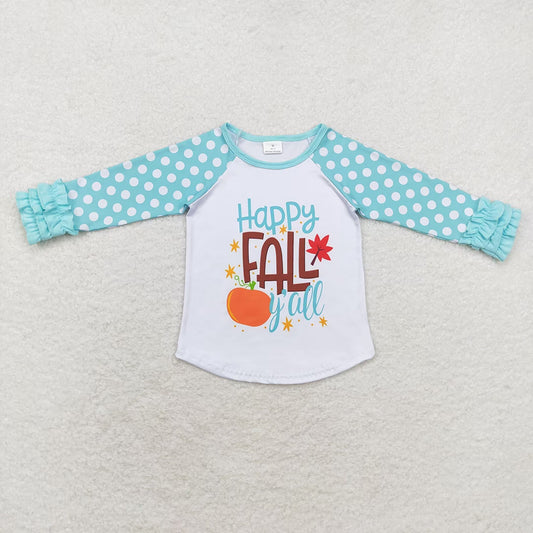 Hot Sale Baby Girls Clothes Tops Halloween Pumpkin T-shirts 6 A13-11