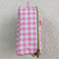 Baby Girls Pink Checkered Lunch Dinnder Picnic Thermal Bags Boxes BA0283
