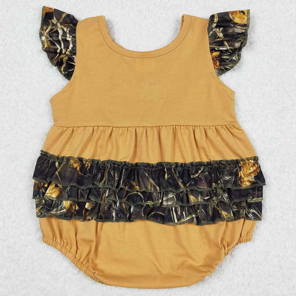 Baby Infant Girls Rompers Let'em Run Flutter Sleeve Deer Rompers SR1219