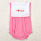 Baby Infant Girls Rompers I Love Mom Bib Rompers SR1434