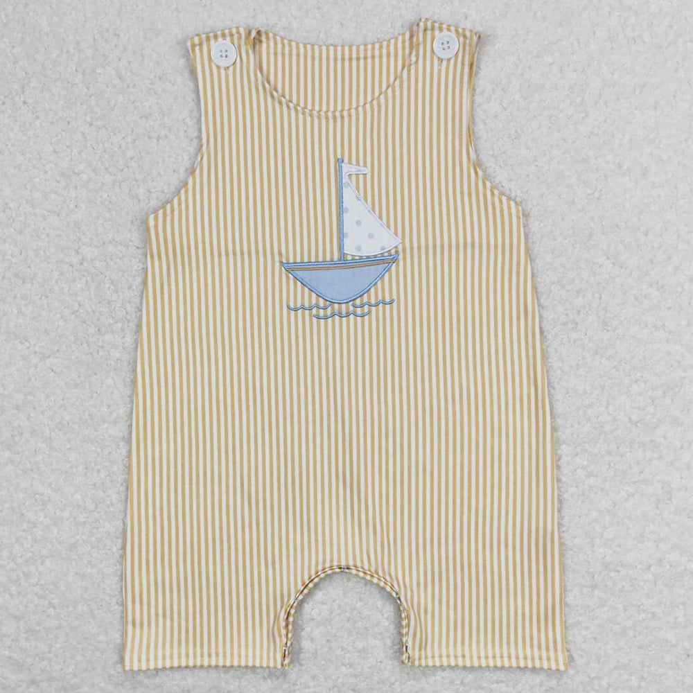 Baby Boys Rompers Sailboat Sleeveless Summer Rompers SR1062