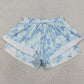 Adult Women Shorts Southern Light Blue Camo Yoga Active Shorts Bottoms SS0769