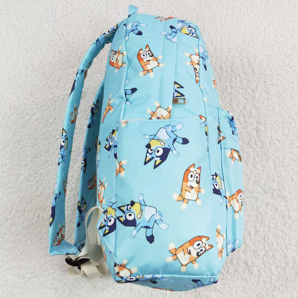 Baby Girls Backpacks Dogs Blue Zip Backpack Back Bags BA0195