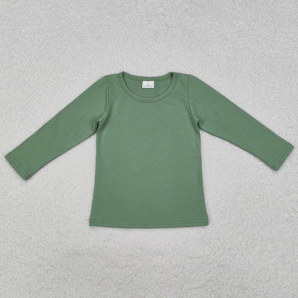 Baby Kids Clothes T-shirts Green Long Sleeve Tee Shirts Tops GT0804