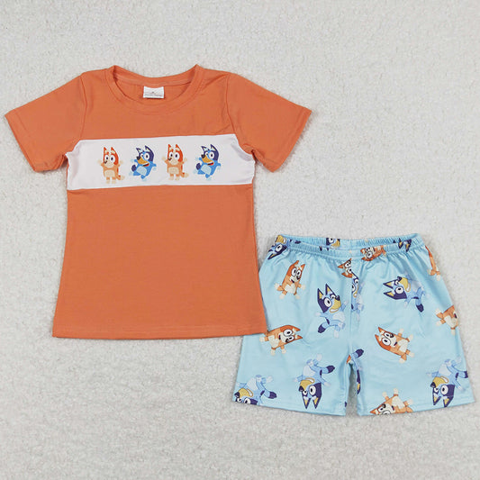 Baby Boys Clothes Dogs Short Sleeve Tee Shirt Summer Shorts Sets BSSO0668