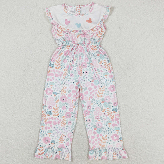 Baby Girls Jumpsuits Colorful Floral Ruffle Pants Jumpsuits SR1139