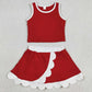 Sibling Baby Girls Sleeveless Vests Top Scallop Skirt Short Yoga Active Clothes Sets