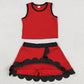 Sibling Baby Girls Sleeveless Vests Top Scallop Skirt Short Yoga Active Clothes Sets