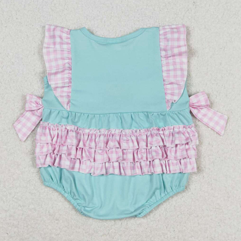 Baby Girls Rompers Summer Popsicle Bows Sleeveless Bubble Rompers SR1260