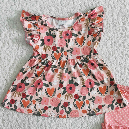 Fashion Baby Girl Clothes Flower Cute Kids Clothes Girls Outfits B6-13