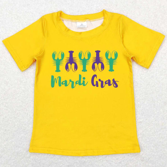 Baby Girls Clothes Top Mardi Gras Crawfish Short Sleeve Tee Shirts Tops BT0502