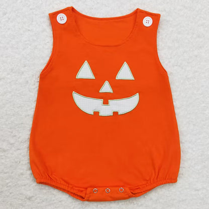 Baby Infant Boys Rompers Orange Halloween Sleeveless Rompers SR1937