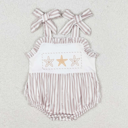 Baby Rompers Clothes Sibling Star Fish Stripes Kids Sibling Clothing Girls Dresses Boys Sets GSD1106