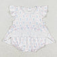 Infant  Baby Girls Rompers Flutter Bows Pink Summer Rompers SR1217