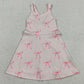 Baby Girls Dress Strap Back Bows Yoga Active Shorts Knee Length Dresses GSD3421